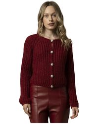 Kocca - Truien & Vesten ,Rood ,Elegant Cardigan Style Sweater - Lyst