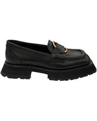 Moncler - Zapatos bell loafer negros - Lyst