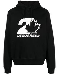 DSquared² - Maple Leaf Logo Hoodie - Lyst