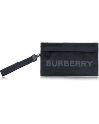 Burberry - Stoffen Handtas Clutch Met Rits - Lyst