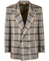 Gucci - Dubbelbreasted Wollen Jas, Knoopsluiting - Lyst