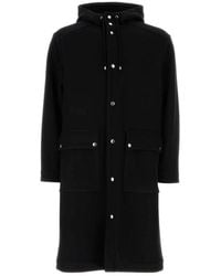 Aspesi - Jassen ,Zwart ,Wol Wool Blend Parka - Lyst