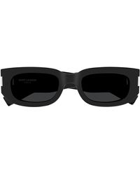 Saint Laurent - Stylische sonnenbrille sl 697,klassische runde schwarze sonnenbrille - Lyst