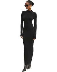 La Mania - Fallon Gebreide Maxi Jurk - Lyst