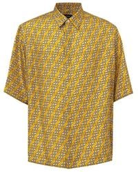 Fendi - Seidenhemd Mit Ff-Labyrinth-Print - Lyst