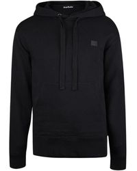 Acne Studios - Oversize schwarzer hoodie mit besticktem patch - Lyst
