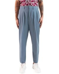 Cor Sine Labe Doli - Broeken ,Blauw ,Wol Elegante Kostuumbroek Pantalone - Lyst