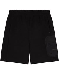 EA7 - Korte Broeken ,Zwart ,Katoen Cotton-Blend Bermuda Shorts - Lyst