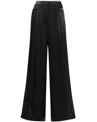 Michael Kors - Broeken ,Zwart ,Polyester Iridescent Wide Leg Jeans - Lyst
