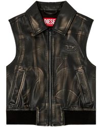 DIESEL - Jassen ,Zwart ,Leer G-Inko Giacca - Lyst