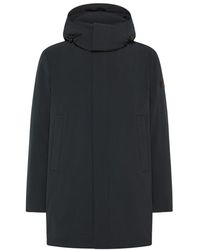 Peuterey - Blauwe Winddichte Jas Met Afneembare Capuchon - Lyst