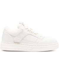 Emporio Armani - Weiße Sneakers Mit Perforierter Zehenkappe - Lyst