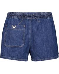 Valentino Garavani - Denim Shorts - Lyst