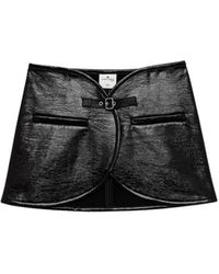 Courreges - Vinyl ellipse rock mit geraffter taille - Lyst
