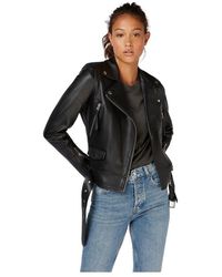 Zoe Karssen Janey Leather Biker Jacket - Zwart