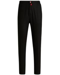 Kiton - Broeken ,Zwart ,Wol Elegante Wollen Broek - Lyst