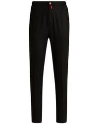 Kiton - Broeken ,Zwart ,Wol Elegante Wollen Broek - Lyst