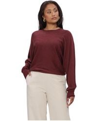 Minus - Truien & Vesten ,Rood ,Leer Msdana Metallic Bat Sleeve Pullover - Lyst