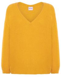 American Dreams - Truien & Vesten ,Geel ,Wol Silja V Neck Knit - Lyst