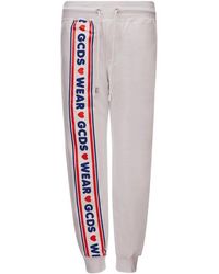 Gcds - Pantalon Blanco Con Logo - Lyst