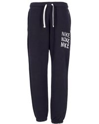 Nike - Sportkleding Hbr-C Fleece Joggingbroek Trainingspak Zwart/Wit/Wit - Lyst