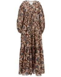 Zimmermann - Ascension Tie Billow Maxi Jurk - Lyst