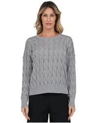 Alpha Studio - Round-Neck Knitwear - Lyst