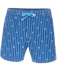 MC2 Saint Barth - Badmode ,Blauw ,Polyester Lighting Micro Stretch Zwemshorts - Lyst