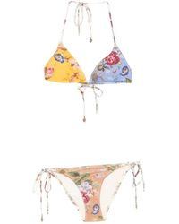 Zimmermann - Badmode ,Veelkleurig ,Nylon Patience Spliced Tri Bikini - Lyst