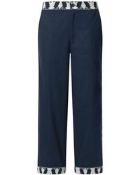 Pepe Jeans - Blumig Bestickte Leinenhose - Lyst
