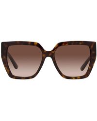 Dolce & Gabbana - Oversized sonnenbrille mit quadratischem design und metalllogo - Lyst