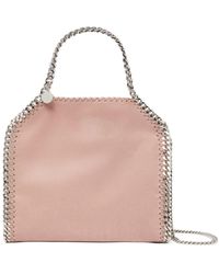 Stella McCartney - Handbags,rosa kunstledertasche mit kettenverzierung,bags,rosa shaggy deer tote tasche mit kette - Lyst