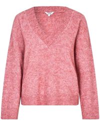 Mbym - Rosa Gestrickter V-Ausschnitt Pullover Peeta - Lyst