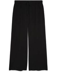 FIORELLA RUBINO - Broeken ,Zwart ,Polyester Wide Leg Pants - Lyst