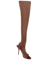 Dolce & Gabbana - Rosa leder knöchelriemen high heel sandalen - Lyst