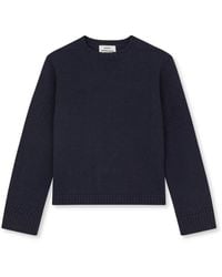 Mads Nørgaard - Truien & Vesten ,Blauw ,Rondgebreide Trui - Lyst