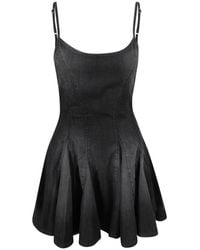 DIESEL - Mini Jurk Met Denim-Effect - Lyst