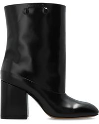 Marni - Lederknöchelstiefel Mit Absätzen - Lyst