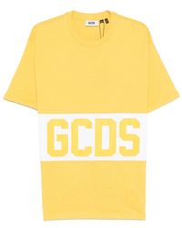 Gcds - Tops ,Geel ,Katoen Logo T-Shirt - Lyst