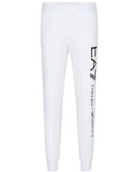 EA7 - Ea7 emporio armani hose logo series jogginghose aus baumwolle mit elastischem bund und seitentaschen - Lyst