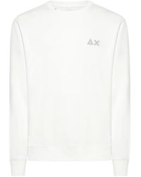 Sun 68 - Herren Baumwoll Rundhals Sweatshirt Mit Logo - Lyst
