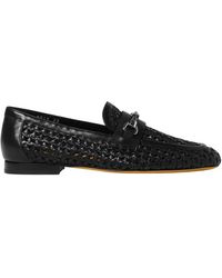Doucal's - Schoenen ,Zwart ,Leer Geperforeerde Leren Instapper - Lyst