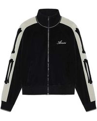 Amiri - Hoodies & Sweatvesten ,Zwart ,Katoen Sweatshirt Met Rits - Lyst