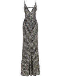 Missoni - Kleedjes ,Veelkleurig ,Pailletten Lange Jurk Met Open Rug En Pailletten - Lyst