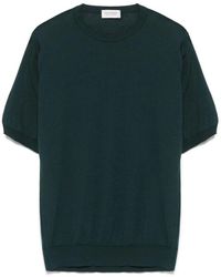 John Smedley - Waldgrünes crew neck t-shirt - Lyst