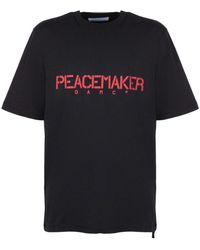OAMC - Tops ,Zwart ,Katoen Stencil Print Regular Fit T-Shirt - Lyst