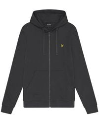 Lyle & Scott - Zip Through Hoodie Charcoal Marl - Lyst