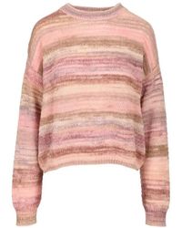 AMISH - Truien & Vesten ,Roze ,Wol Boho Trui Met Ronde Hals - Lyst