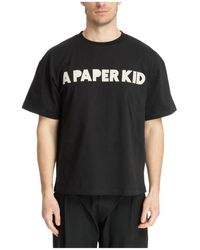 A PAPER KID - Gemustertes Logo T-Shirt - Lyst