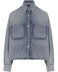 Haikure - Overhemden ,Blauw ,Katoen Katoenen Shirt - Lyst